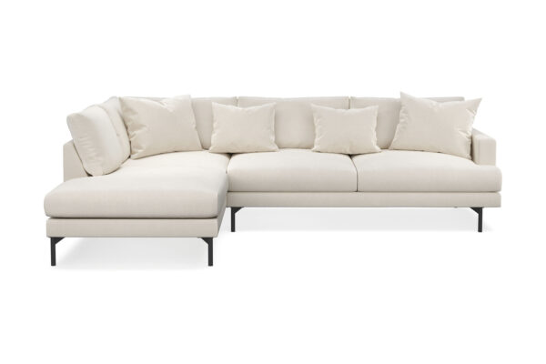 Menard 4-seters L Sofa med Sjeselong Venstre - Beige / Lys