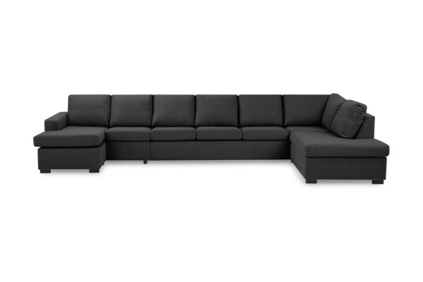 Crazy U-sofa XXL Divan Venstre - Mørkegrå