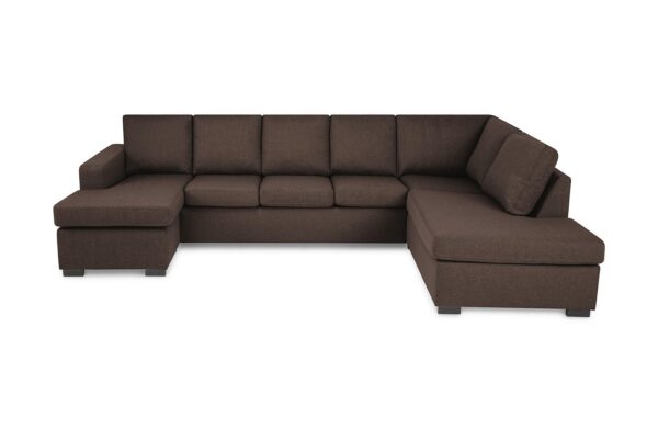 Crazy U-sofa XL Divan Venstre - Brun