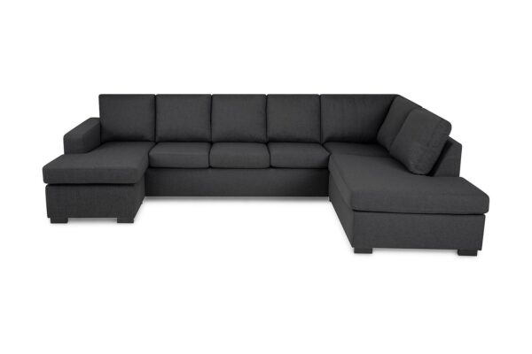 Crazy U-sofa XL Divan Venstre - Mørkegrå