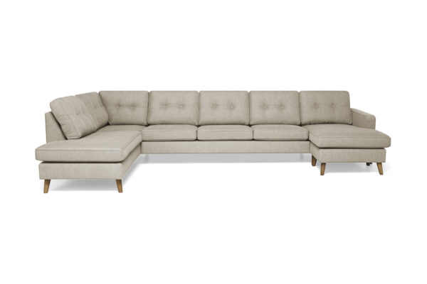 Monroe U-sofa Large med Divan Høyre - Beige