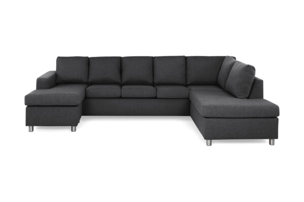 Crazy U-sofa XL Divan Venstre - Mørkegrå