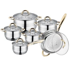 Royalty Line grytesett 12 deler gull | Kjele