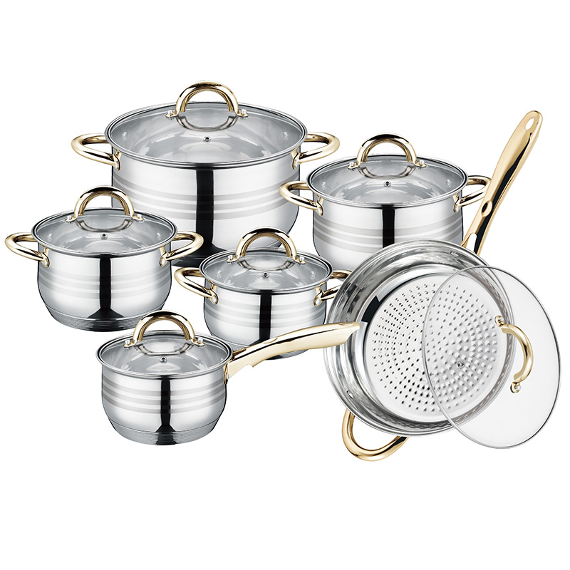 Royalty Line grytesett 12 deler gull | Kjele