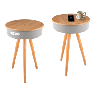 Smart kafe bord med høytaler og trådløs lading